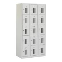 Lockerkast Ceha Grijs 900x500x1800 mm 15 deuren