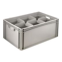 Glazenbak Euronorm 600x400x270 mm 6 vakken