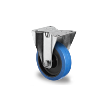 Bokwiel blauw elastisch rubber rollager Ø 100 mm