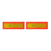 Achtermarkering klasse III 566x197 mm, set 2 stuks 1 mm dik