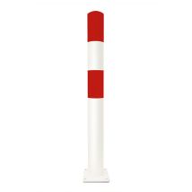 Rampaal Verzinkt Ø90 mm Wit/Rood Voetplaat Model S