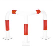 Beschermbeugel L-profiel Verzinkt Rood/Wit 600x600x600 mm