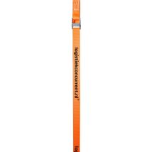 Bedrukte Bagagegordel 25 mm 5M Oranje - Verzinkte Klemgesp