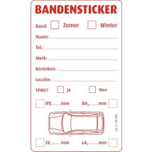 Bandensticker Bedrukt 75x125 mm - 500 stuks