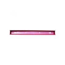 Bumper, rood staal 2300 mm met stalen eindkappen