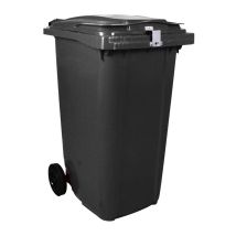 Afvalcontainer 240 liter Grijs met Hangslotvoorziening 