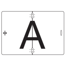 A Bord Wit 400 x 300 mm voor Afvalvervoer Verticaal Klapbaar