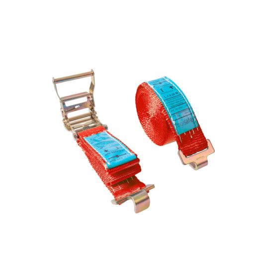 Spanband 50 mm. 1,8 ton 9M Rood met F-track fitting