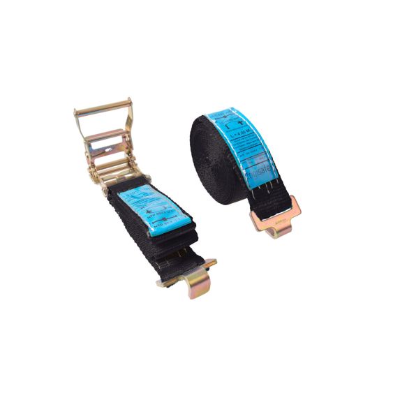 Spanband 50 mm. 1,8 ton 9M Zwart met F-track fitting