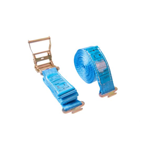 Spanband 50 mm. 1,2 ton 4M Blauw met E-track fitting