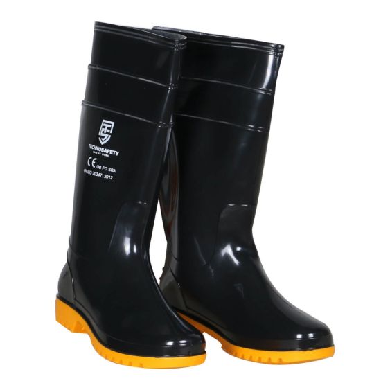 SAD Chemie laars - Zwart zuurbestendige laarzen maat 44