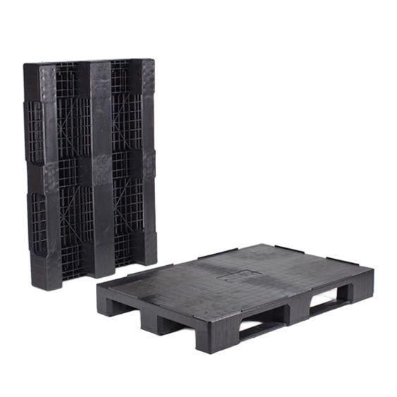 Kunststof Pallet Medium Duty 80 x 120 cm Nieuw Gesloten Dek - 3 Sleden