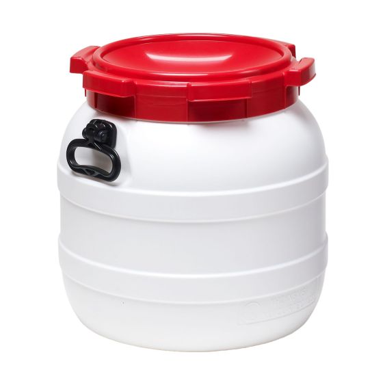 Wijdmondvat 7042H Wit met Handgrepen 42 liter