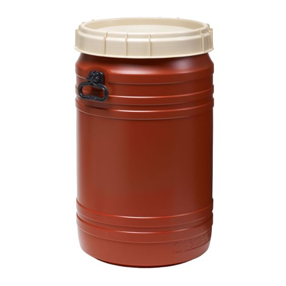Super Wijdmondvat 6944H Bruin met Handgrepen 75 liter