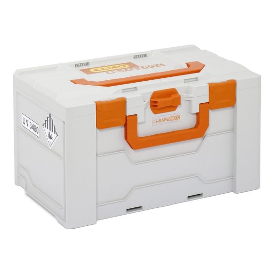 Brandwerende Accubox Li-SAFE 2-L voor Lithium-ion Accu's Grijs