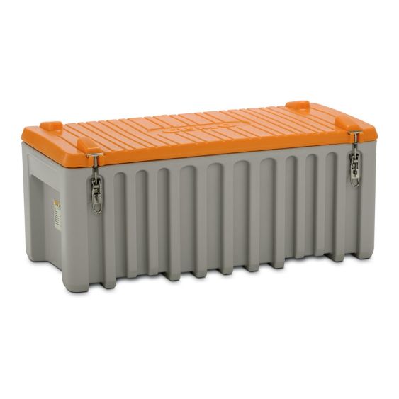 CEMbox Koffer 250 liter met Deksel Grijs/Oranje