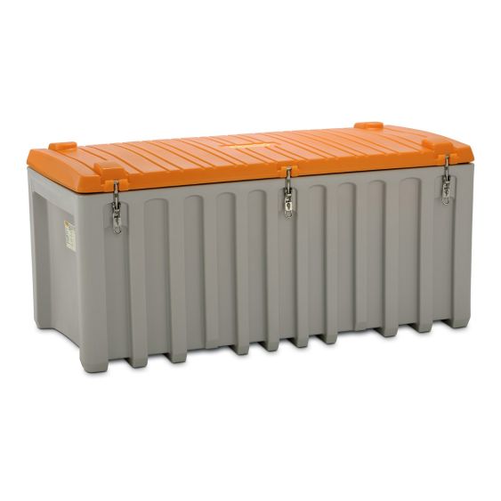 CEMbox Koffer 750 liter met Deksel Grijs/Oranje
