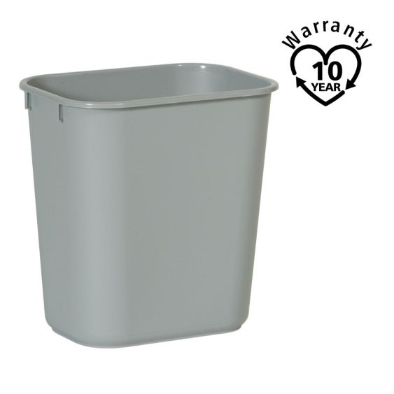 Rubbermaid Rechthoekige Afvalbak Grijs 12,9 Liter - warranty