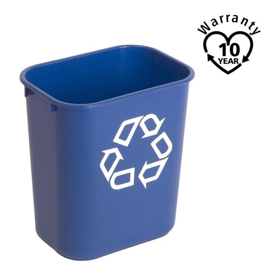 Rubbermaid Rechthoekige Afvalbak Blauw 12,9 Liter - warranty