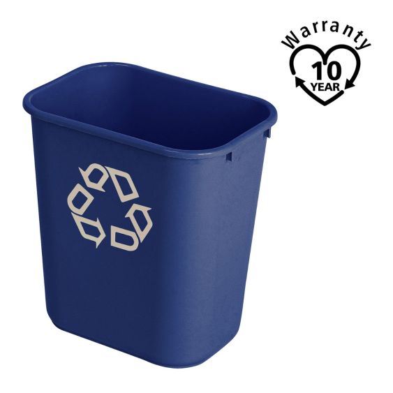 Rubbermaid Rechthoekige Afvalbak Blauw 26,6 Liter - warranty