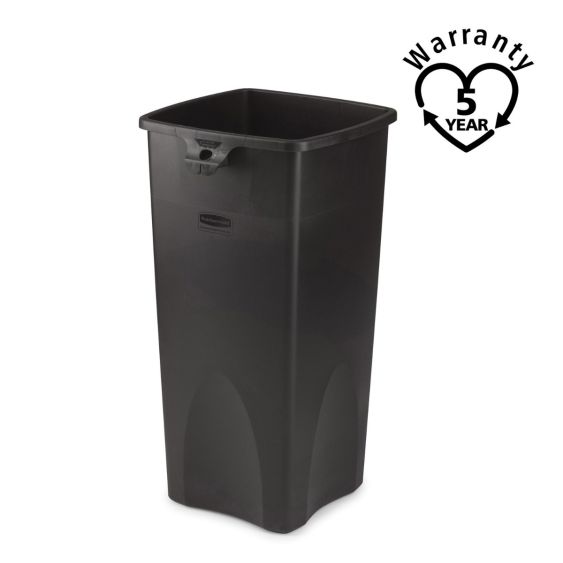 Rubbermaid Afvalcontainer Vierkant Zwart 87 Liter - warranty