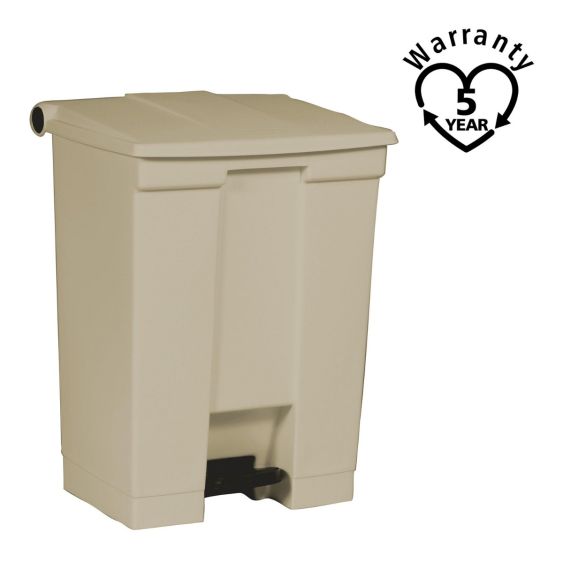 Rubbermaid Classic Pedaalcontainer Beige 68 Liter - warranty