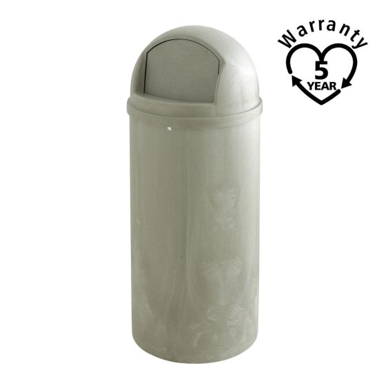 Rubbermaid Container Rond met Pushdeksel Beige 94,6 Liter - warranty 