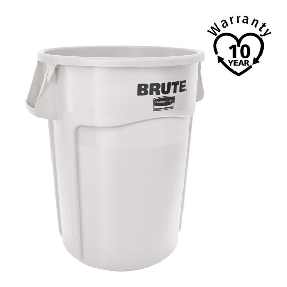 Rubbermaid Brute Container Rond Wit 166,5 Liter - warranty