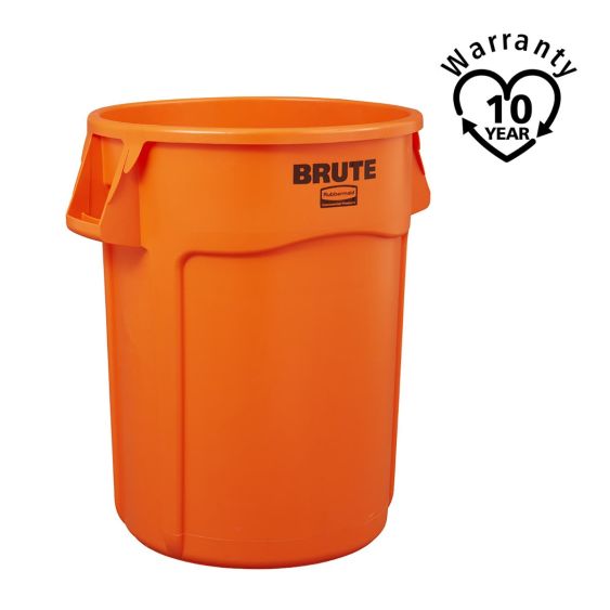 Rubbermaid Brute Container Rond Oranje166,5 Liter - warranty