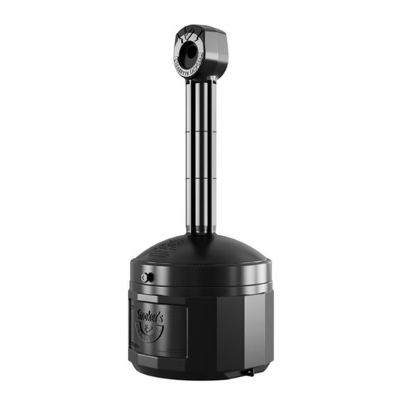 Opvangbak voor Sigarettenpeuken Justrite 15 Liter Zwart