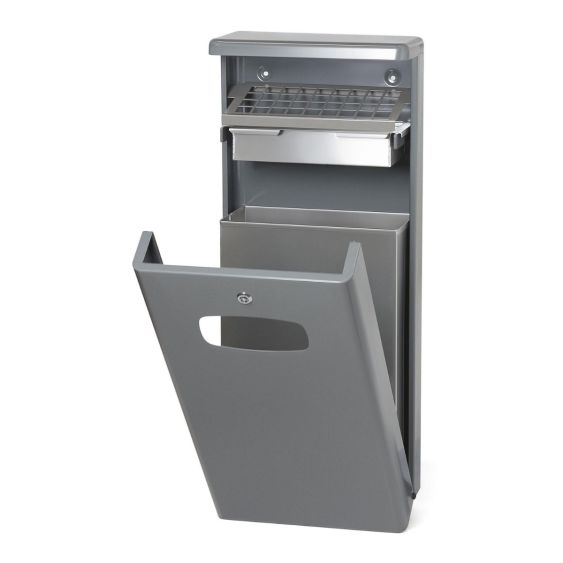 Buitenafvalbak DutchDesign met Afdak 32 Liter Grijs