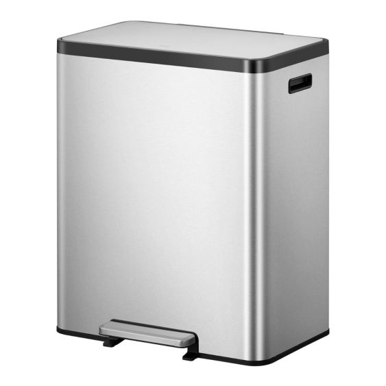 Pedaalemmer EKO EcoCasa 2 Afvalscheiding 36+24 liter mat RVS