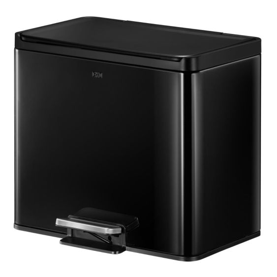 Pedaalemmer EKO Essential 2 Afvalscheiding 2x15 liter zwart