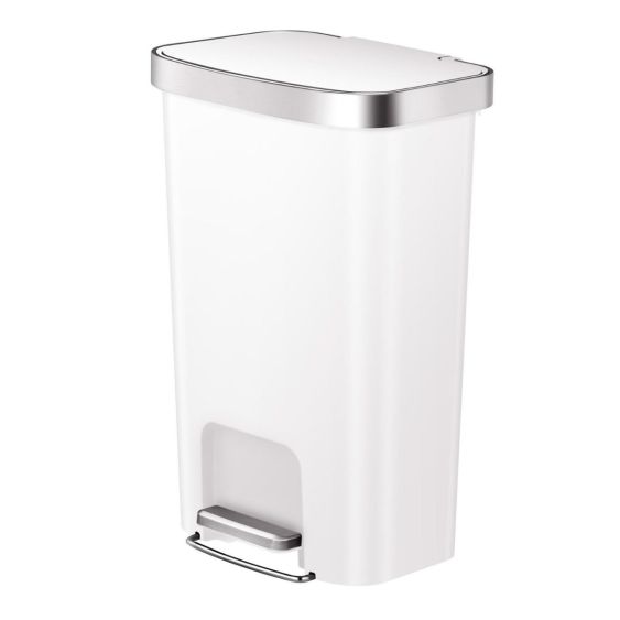 Pedaalemmer EKO Hana 1 afvalscheiding 2x25 liter wit