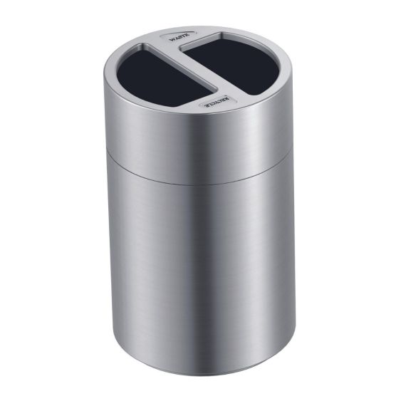 Afvalbak V-Part Afvalscheiding 2x60 liter aluminium