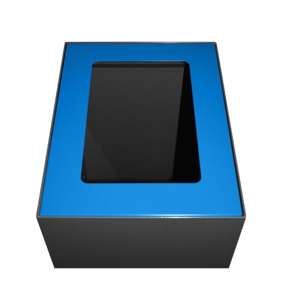 Top voor afvalbak modulair V-part 60 liter blauw