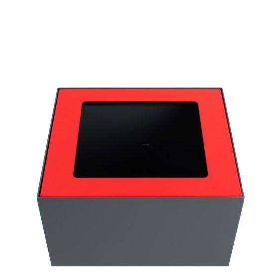 Top voor afvalbak modulair V-part 90 liter rood