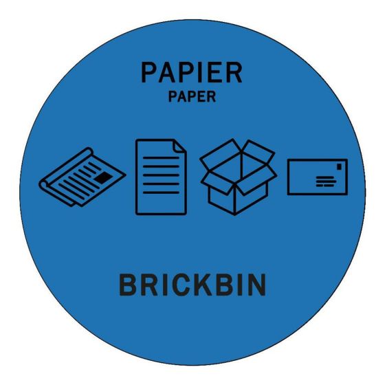 Afvalstroomsticker Forex Papier Blauw