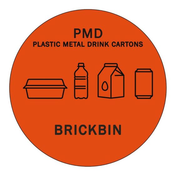 Afvalstroomsticker Forex PMD Oranje