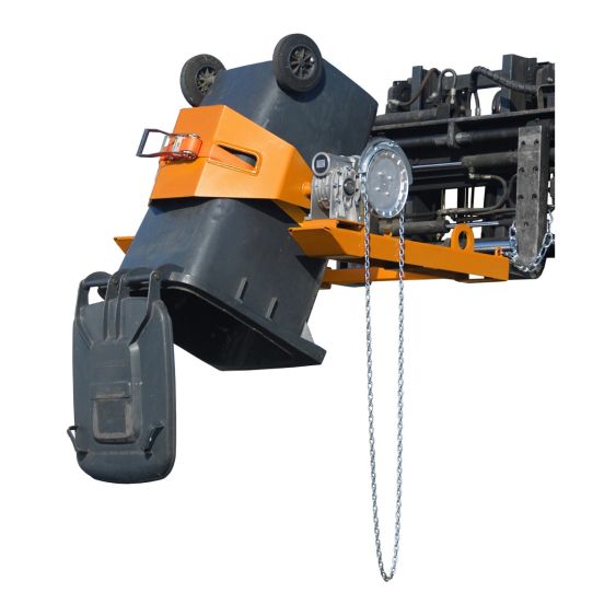 Vatenkantelaar Kettinglier voor Heftruck Bauer Oranje 300 kg