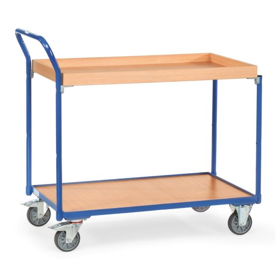 Tafelwagen met Bak 300 Kg 850x500 mm 2 Houten Etages