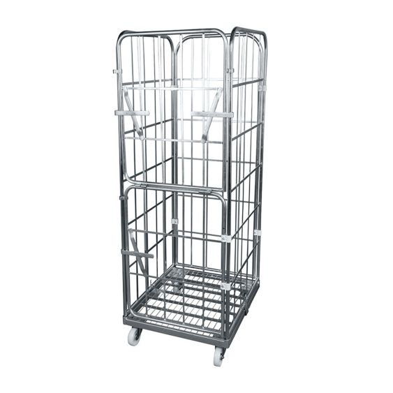 Rolcontainer 1650 metaal 4-zijdig Half Klapbaar