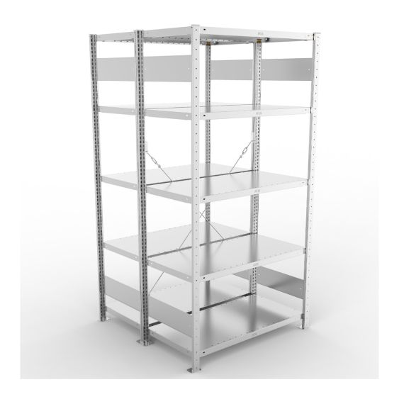 Legbordstelling Dubbel META 230 kg Basissectie 200x100x50 cm - 4