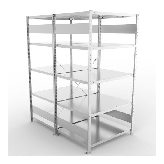 Legbordstelling Dubbel META 230 kg Basissectie 200x100x80 cm - 4