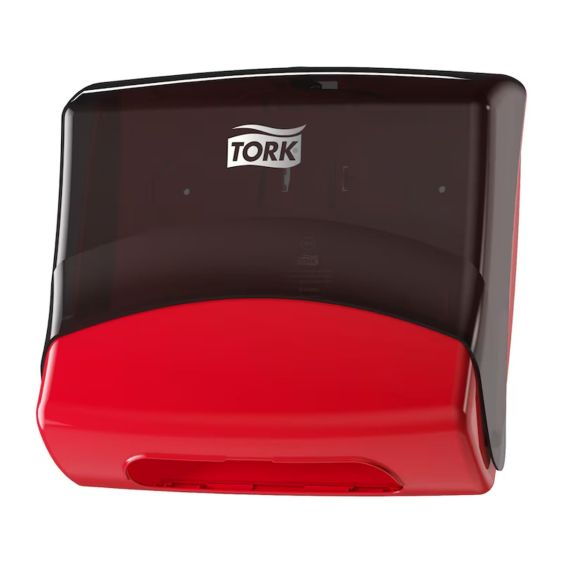 Tork Gevouwen Reinigingsdoek Dispenser Rood en Zwart W4