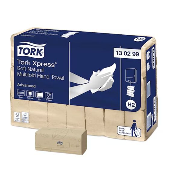 Tork Xpress Zachte Multifold Handdoeken Naturel H2 - 21 stuks