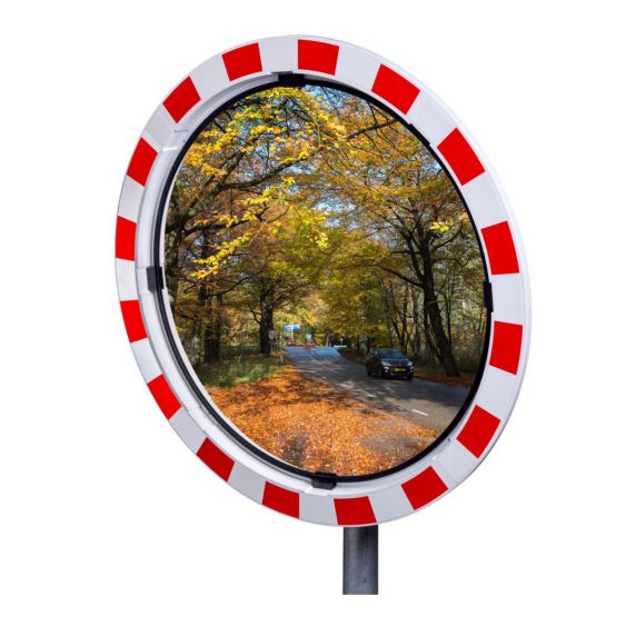 Verkeersspiegel Acryl Rood/Wit Ø800 mm 90°