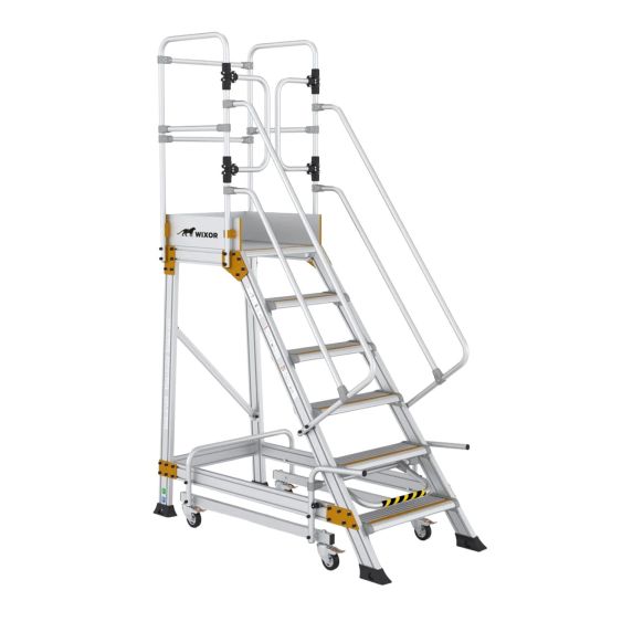 Wixor Industrieel Platform met Handrem - 6 treden