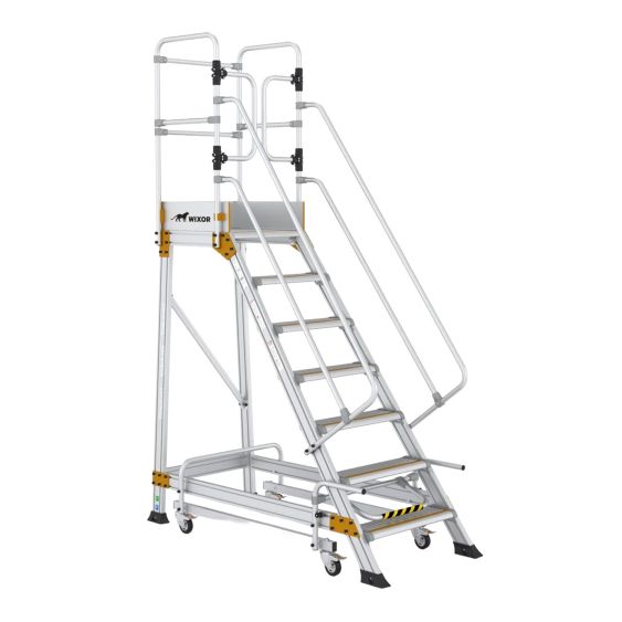 Wixor Industrieel Platform met Handrem - 7 treden
