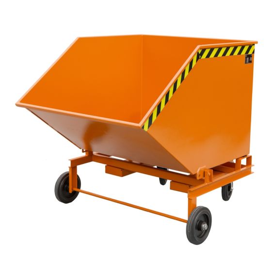 Verrijdbare Kantelbak Bauer Staal Oranje 1000 Liter